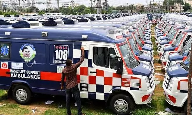 With surging Covid cases, Andhra hires 1,350 ambulances