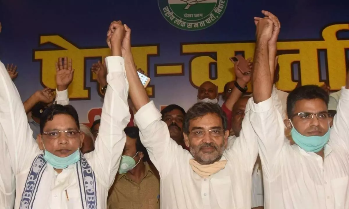 More alliances in Bihar, Owaisis AIMIM joins with RLSP, BSP for a new coalition