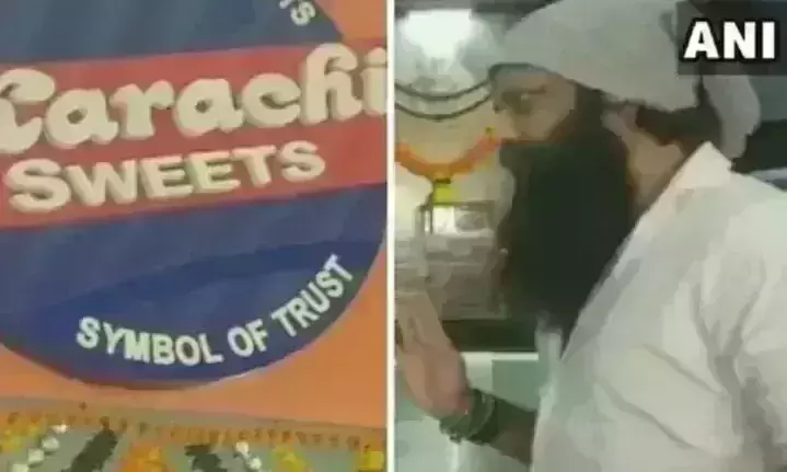 Sweetshop owner in Mumbai threatened by Shiv Sena leader to omit the word Karachi from the signboard