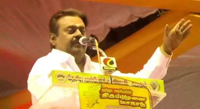 Actor Vijayakanths party announces alliance with TTV Dhinakarans AMMK