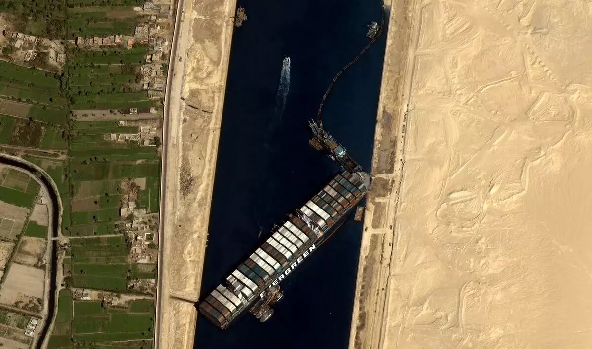 Ever Given ship partially refloated, but still stuck in Suez Canal