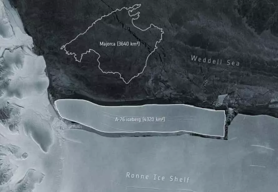 Worlds largest iceberg A76 confirmed in Antarctica