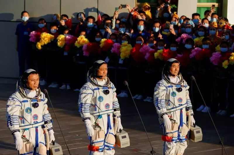 China launches its crewed spacecraft carrying 3 astronauts to new space station