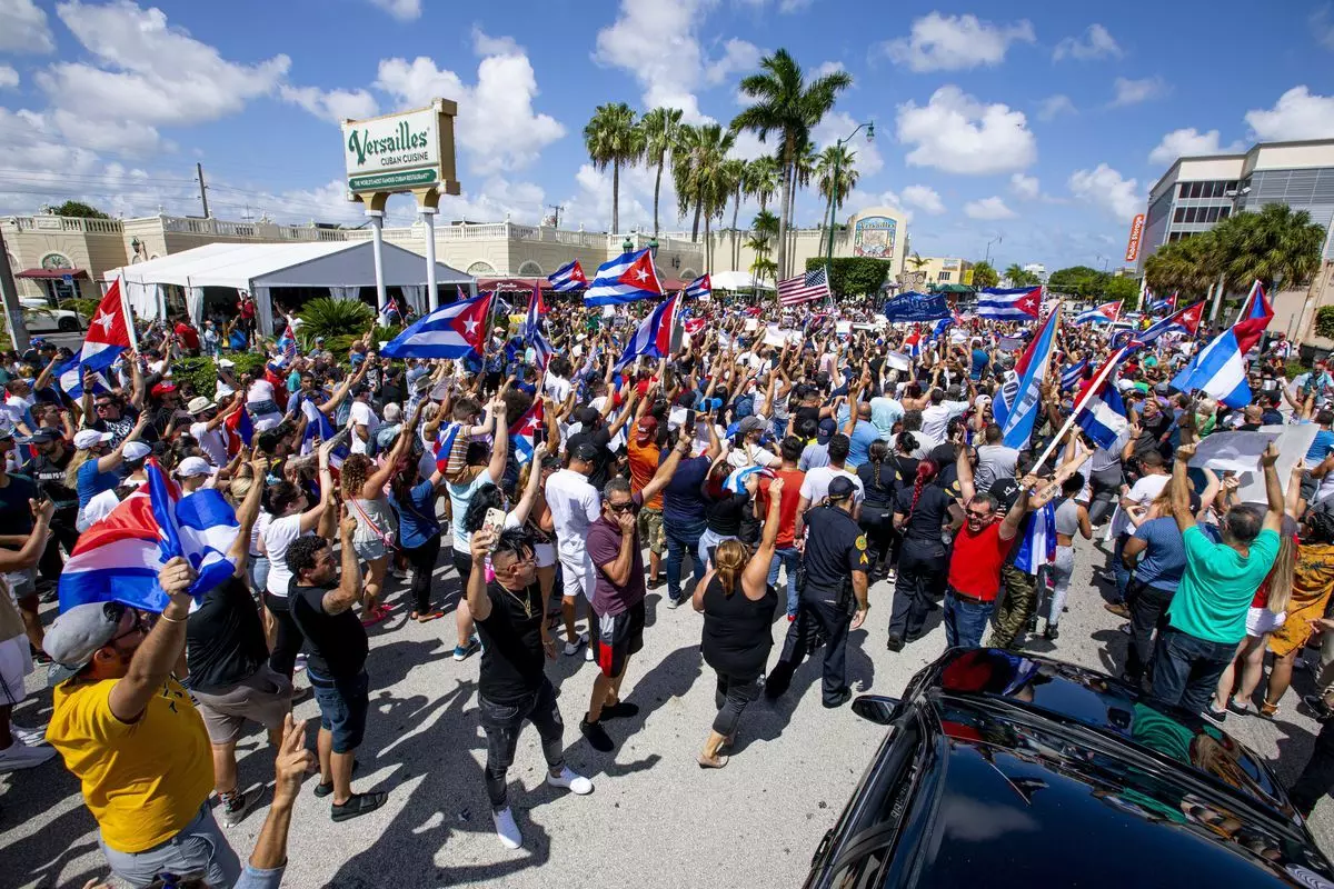 Cuban streets crammed with protestors demanding end of Communism
