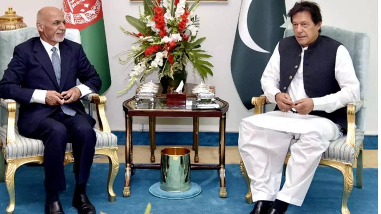Imran Khan, Ghani lock horns over Taliban backed Afghan crisis
