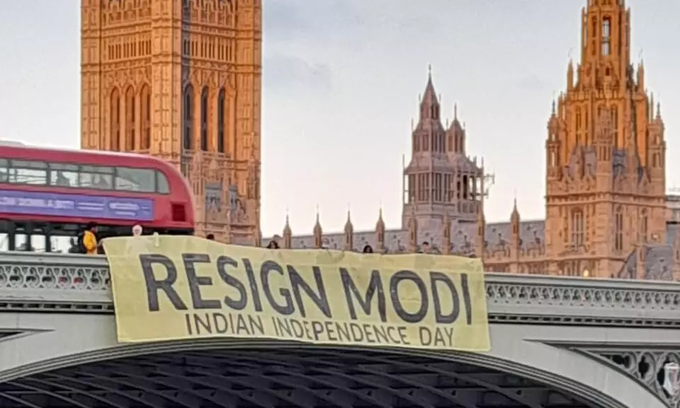 Diaspora group in London mourn Indias 75th Independence Day under Modi regime