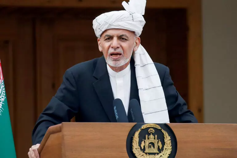 Ashraf Ghani says,  he had no chance to put on his shoes