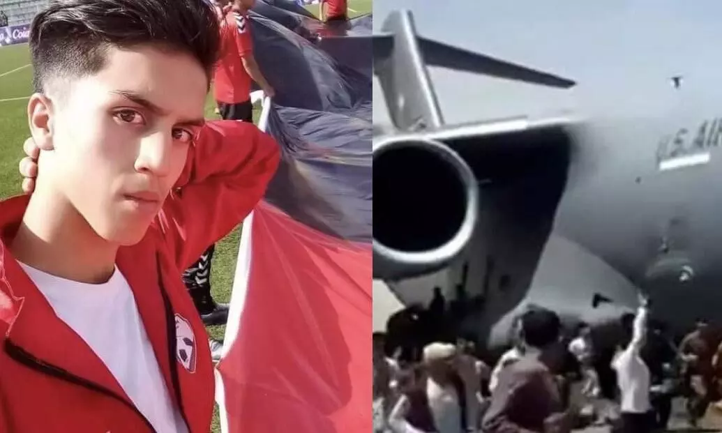19 year old Afghan footballer dies after clinging to US military aircraft