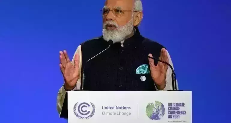 COP26: PM Modi targets net zero emissions in India by 2070