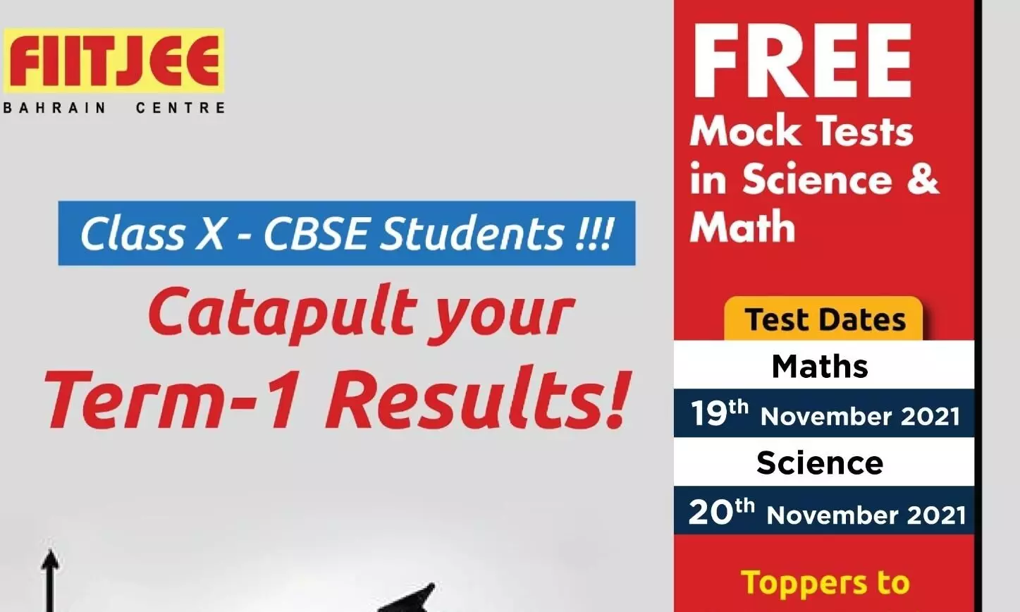 FIITJEE Bahrain announces Free Mock Test for Class-X CBSE students in Bahrain