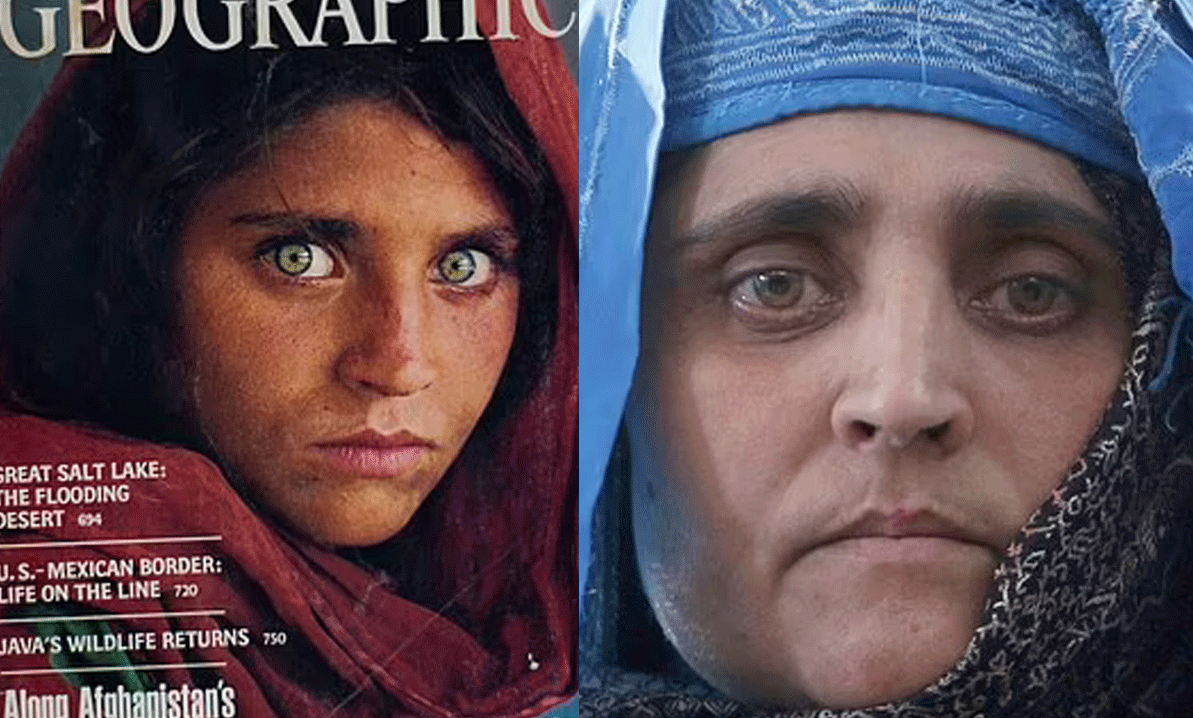 National Geographics Green Eyed Afghan girl gets asylum in Italy