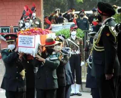 General Bipin Rawat laid to rest with full military honours