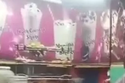Bajrang Dal vandalises Muslim mans juice shop in UP; claims shop named after Hindu deity