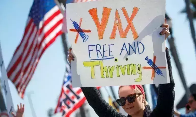 Anti Vaccine Protestor