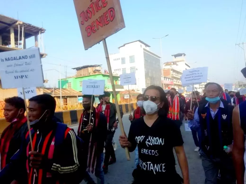 Nagaland residents march against AFSPA