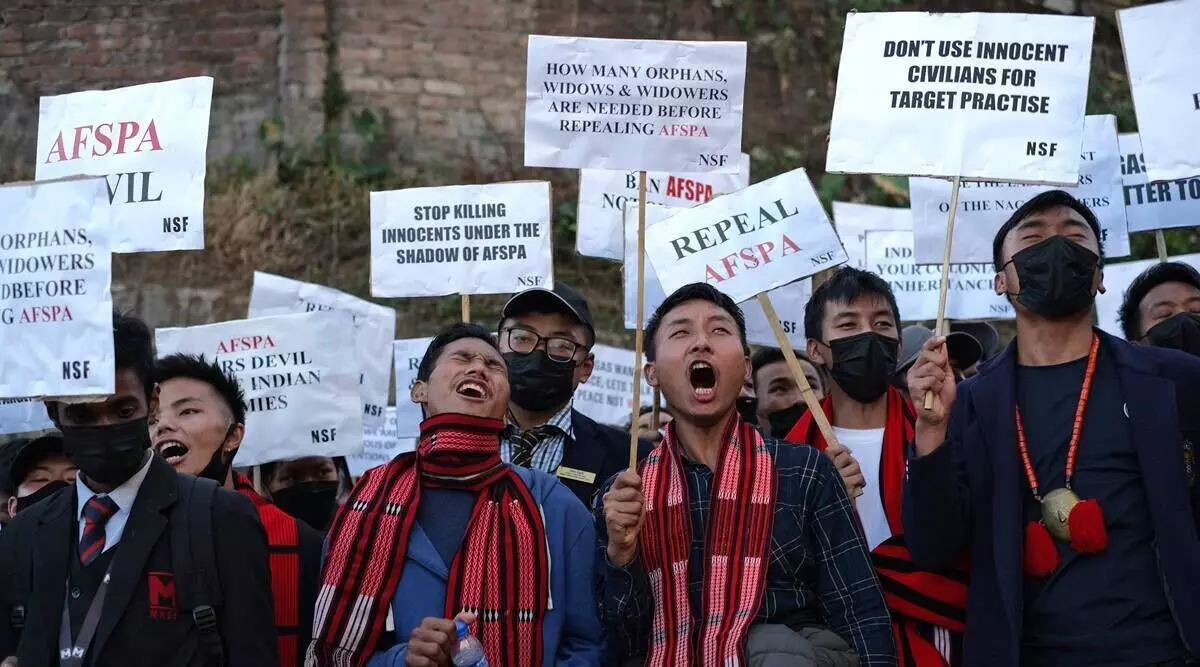 AFSPA is removed from parts of Nagaland, Assam, and Manipur