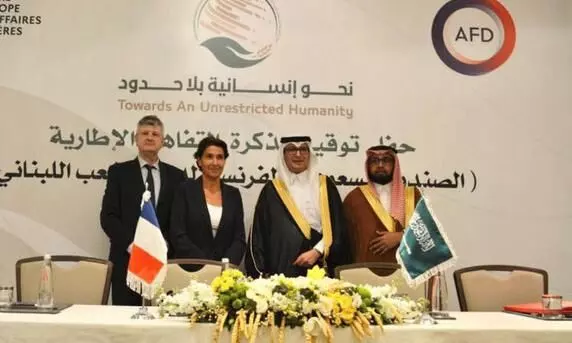 Saudi, France sign deal to aid Lebanons food & health