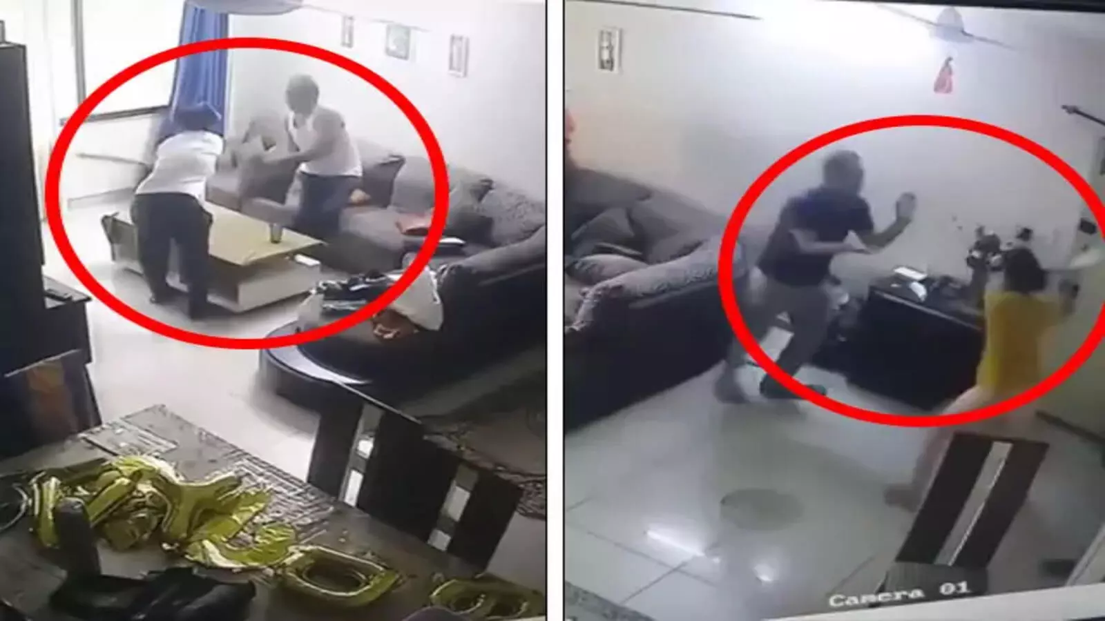 Wife thrashing husband caught on CCTV, he gets police protection