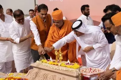 Stone laid for BAPS Hindu Mandir in Abu Dhabi