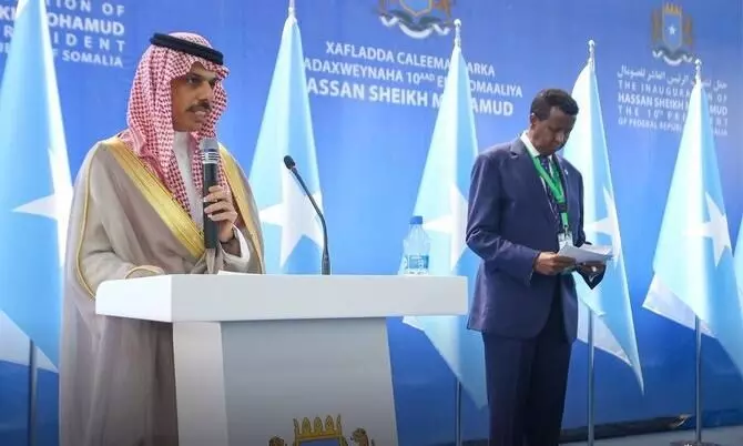 Somalias new Presidents inauguration gets Saudi Prince Faisals presence