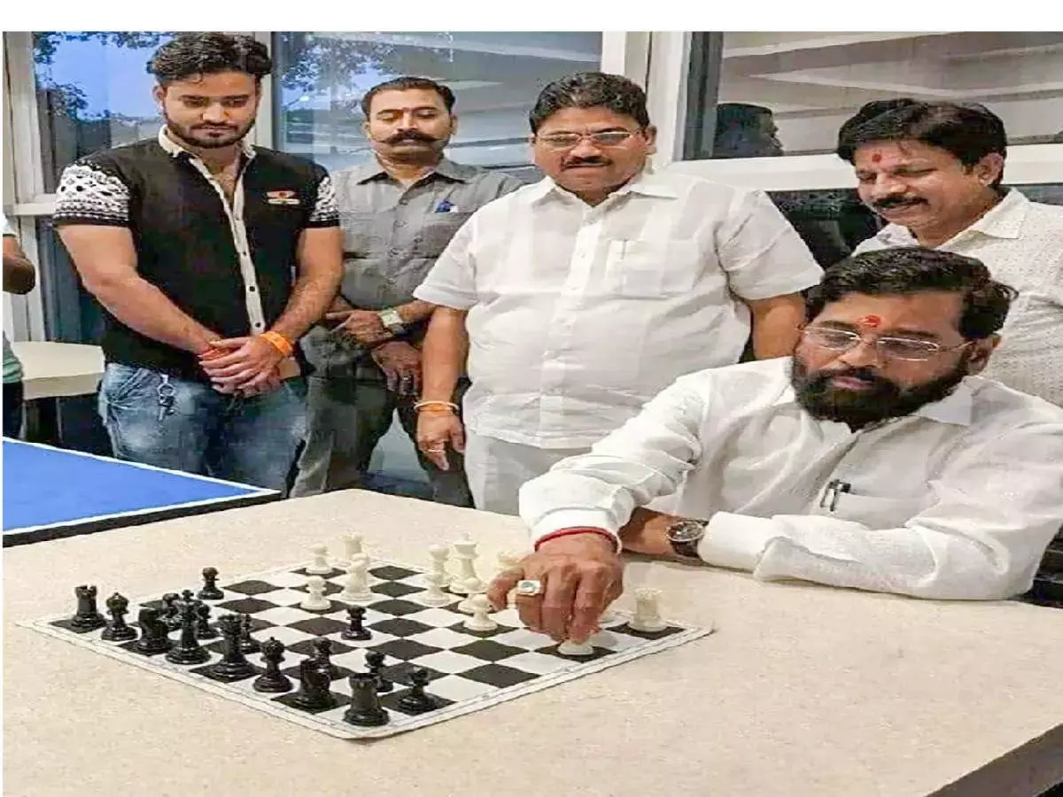 Rebel Sena MLAs playing chess and ludo in Guwahati hotel