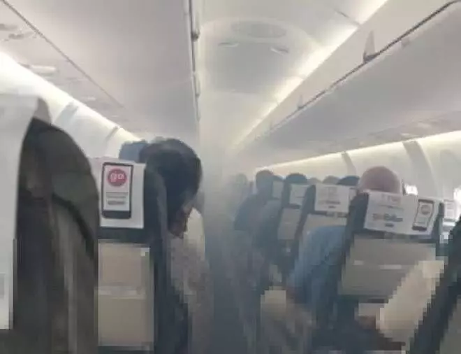 Smoke in cabin above 5000 ft in the air forces SpiceJet emergency landing
