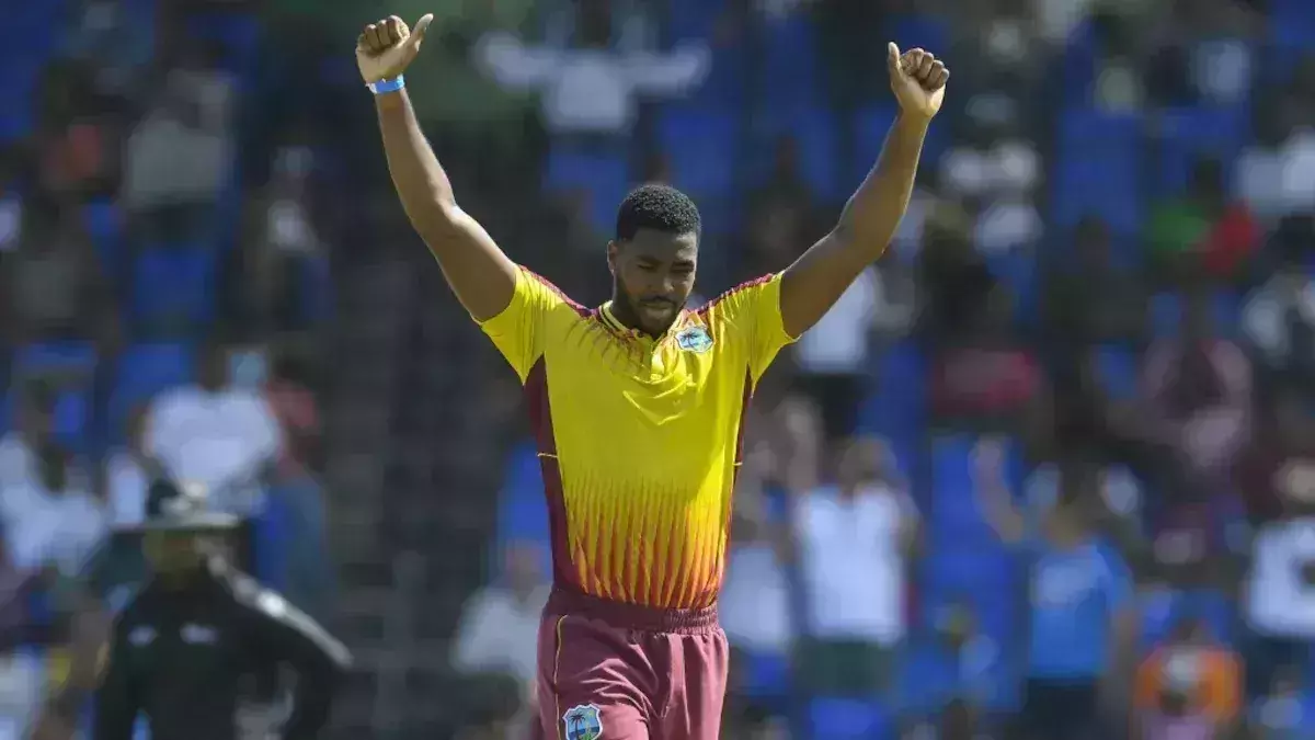 Obed McCoy throws fireballs helping West Indies beat India by 5 wickets