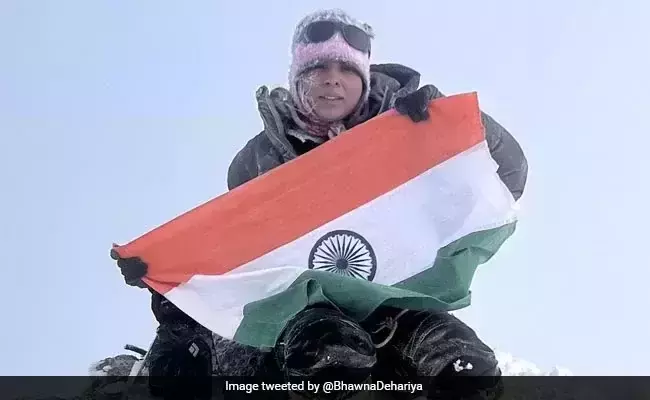 Indian expeditioner hoists tricolour at Europes highest peak