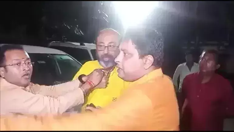 Kolkata BJP leader caught beating man on camera, calls him TMC insider