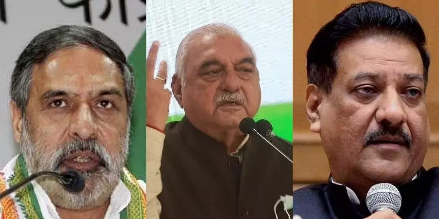 Congress durbaris seek action against Anand Sharma, Hooda, Chavan