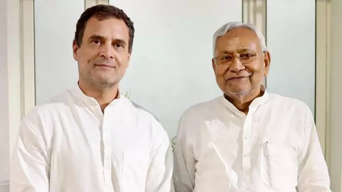 Nitish Kumar meets Rahul Gandhi with Oppn unity mission in focus