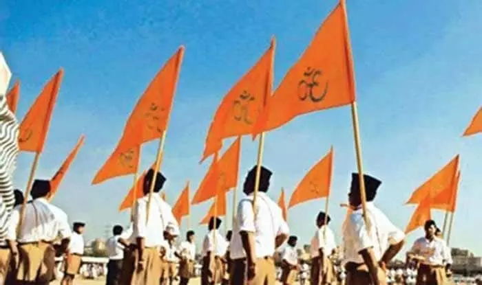 RSS style flags in CPI (M) demonstration leaves the party defenceless