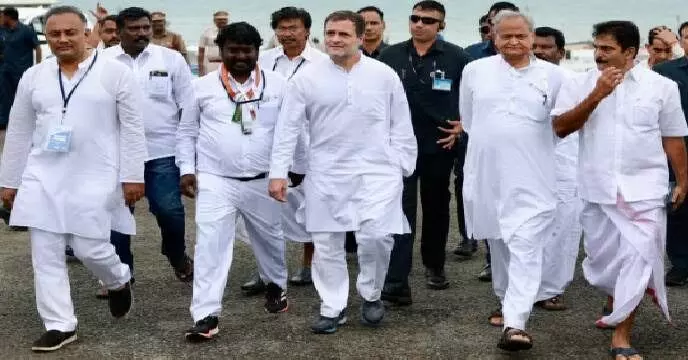 Rahul Gandhi, Congress leaders commence  Bharat Jodo Yatra from Kanyakumari