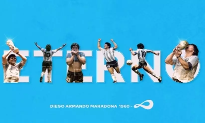 Homage to the legend; team Argentina commemorates Diego Maradona