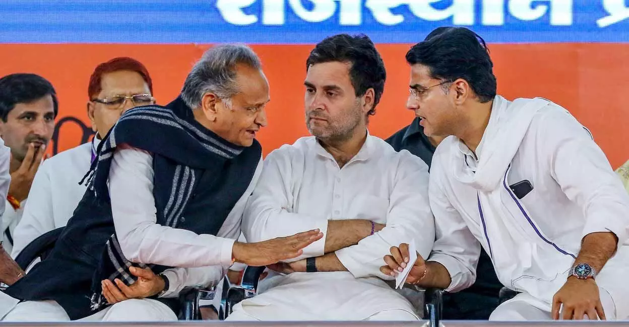 Congress projects unity between Sachin Pilot and Ashok Gehlot in Rajasthan