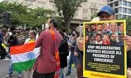 Sanjay Bhatt’s daughter, Manipur association leader join protest outside White House on PM Modi’s visit