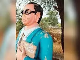 Dr. Ambedkar’s statue vandalized in UP, protest erupts