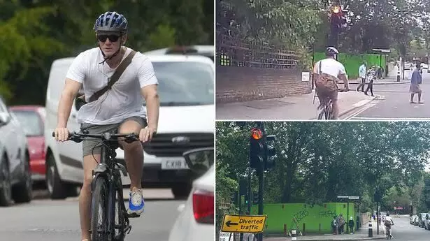 Daniel Craig seen skipping red traffic light while cycling in London