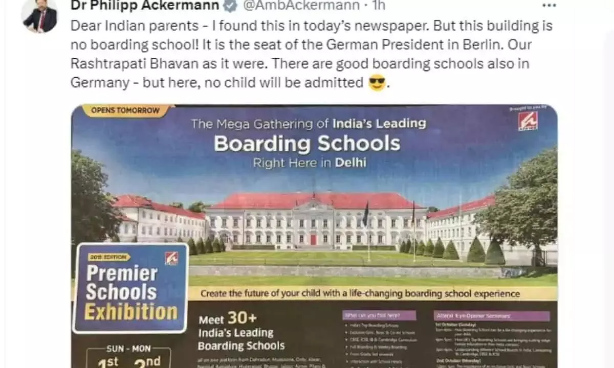 German envoy to India calls out misleading ad with Prez’s residence