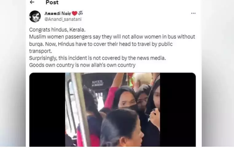 Social media unmasks ‘no burqa no ride on bus in Kerala’ propaganda