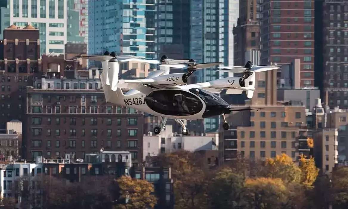 First ever, quiet electric air taxi flies over New York City
